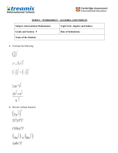 algebra worksheet 3