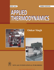 Applied Thermodynamics Thirdrd Edition By Onkar Singh