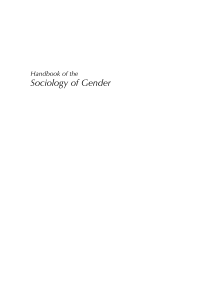 (Handbooks of Sociology and Social Research) Janet Saltzman Chafetz (auth.) - Handbook of the Sociology of Gender-Springer US (2006)