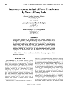 Frequency response Analysis of Power Transformers by Means of Fuzzy Tools