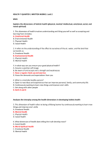 HEALTH 7 QUARTER 1 WRITTEN WORKS 1 and 2