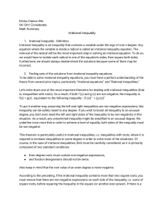 Irrational Inequalities Math Summary