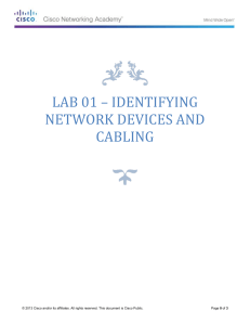 Lab 01 - Identifying Network Devices and Cabling