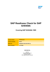 SAP S/4HANA Readiness Check Report