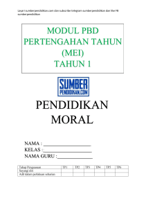 PBD Pmoral Tahun 1 Mei