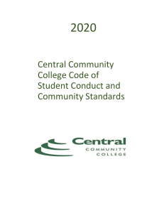 Central Community College Student Conduct Code