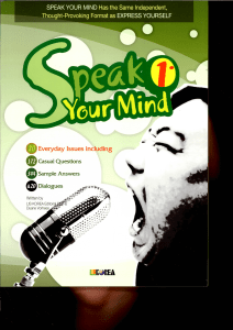 SPEAK YOUR MIND. 1 IX014231 OCR