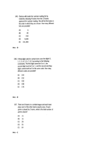 Combinatorics worksheet Answers