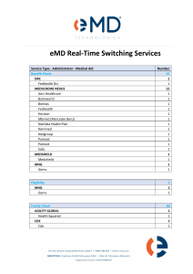 eMD Real-Time Switching Services 2021