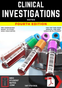 Clinical Investigations - 4th Ed