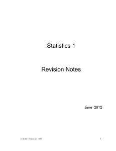 statistics 1 2 notes
