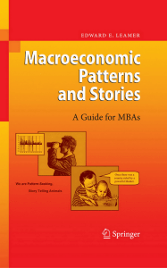 Macro  Economics patterns and stories Edward A Leamer