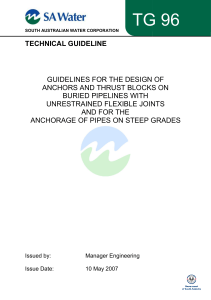 Guide for designing thrust blocks