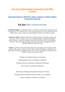 Education dump of AD0-E207 Adobe Analytics Architect Master Preparation Material