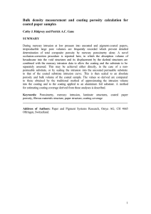 Bulk Density Measurement and Coating Porosity