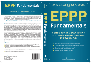 Bret A. Moore, Anne Klee PhD - EPPP Fundamentals  Review for the Examination for Professional Practice in Psychology-Springer Publishing Company (2013)