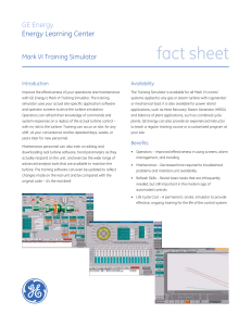 GE Energy Energy Learning Center Mark VI Training Simulator fact sheet