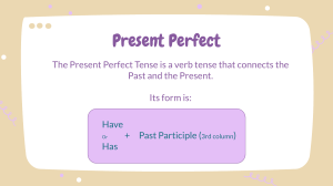  Present Perfect - Use and Practice