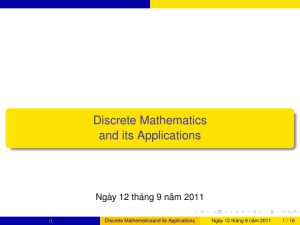 Discrete mathematics and its application
