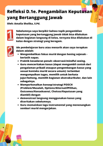 Refleksi Pengambilan Keputusan Bertanggung Jawab