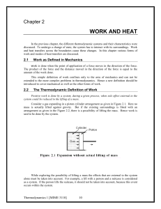 Thermodynamic Work and Heat