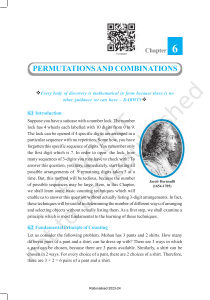 PERMUTATION AND COMBINATION