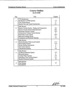 Part 1 of 4 - Westinghouse Technology Manual, Course Outline for R-104P and course manual.