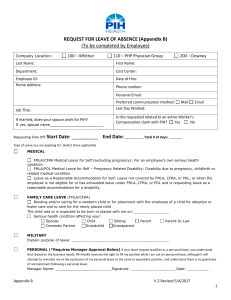 Appendix B - Request for Leave of Absence