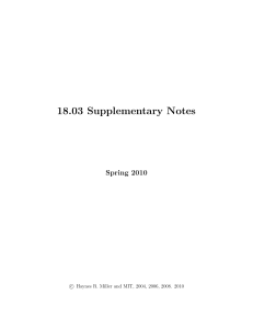 “18.03 Supplementary Notes”