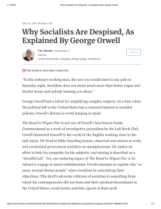 Why Socialists Are Despised, As Explained By George Orwell
