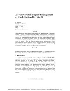 A framework for integrated management of mobile-stations over-the-air
