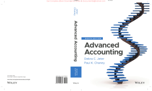 Advanced Accounting 8e By Debra Jeter, Paul Chaney