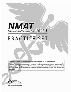 -October 2019- NMAT Practice Test-1