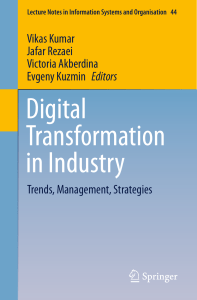 Digital Transformation in Industry Trends, Management, Strategies