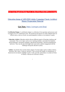 Education dump of AD5-E810 Adobe Campaign Classic Architect Master Preparation Material