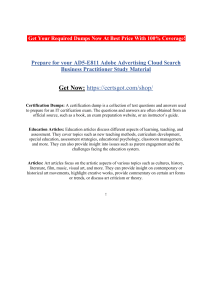 Prepare for your AD5-E811 Adobe Advertising Cloud Search Business Practitioner Study Material