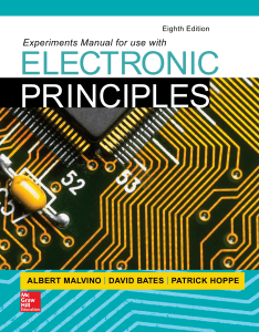 Experiments Manual to Accompany Electronic Principles, 8th Edition (Albert P. Malvino, David J. Bates etc.) (Z-Library)