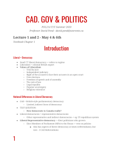 POL214 - CAD GOV Notes - Lec 1-2