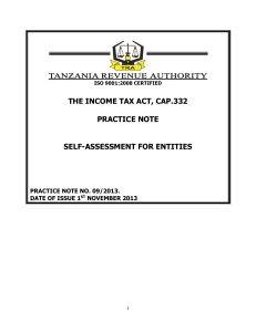 Practice Note No 09  Self - Assessment