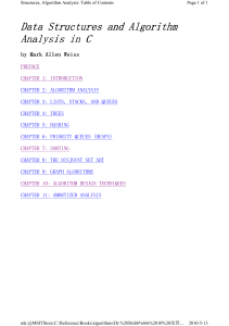 Data Structures and Algorithm Analysis in C