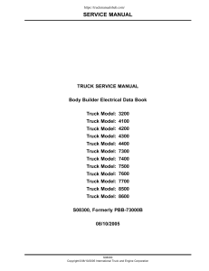 International Trucks Service Manual