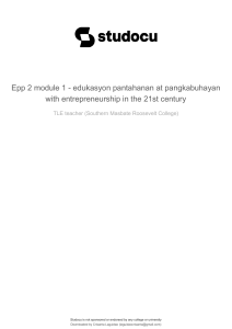 epp-2-module-1-edukasyon-pantahanan-at-pangkabuhayan-with-entrepreneurship-in-the-21st-century
