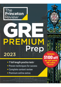 princeton review gre premium prep 2023