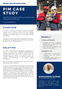 How PIM can boost a lighting manufacturer’s productivity & revenues- Case Study