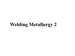 WELDING METALLURGY