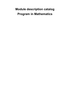 Module Handbook Math