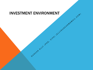 ch 1 Investment Environment