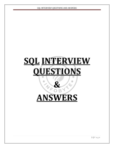 SQL Interview Preparation (1)
