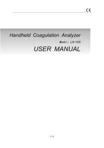 LA-100-Coagulation-Analyzer-User-Manual-2