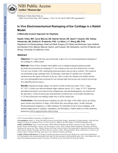 In Vivo Electromechanical Reshaping of Ear Cartilage in a Rabbit Model